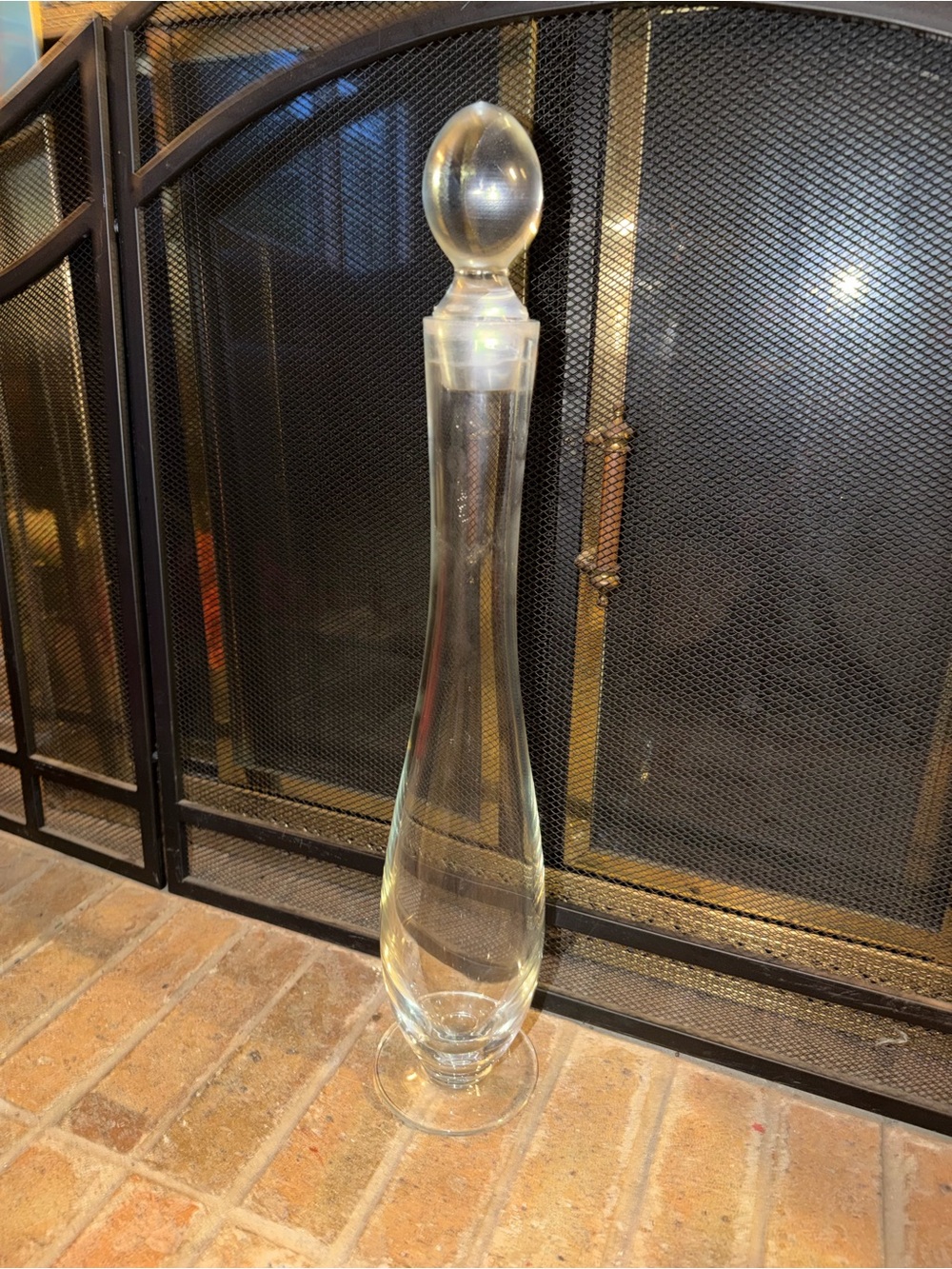 Clear Glass Decorative Decanter with Stopper - Home Accents